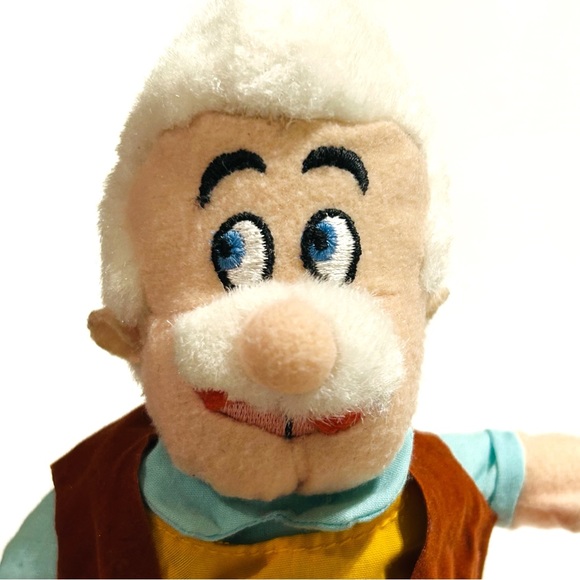 Walt Disney Store Pinocchio Geppetto Plush Doll 8” Bean Bag Toy Old Man Italian - Picture 5 of 16